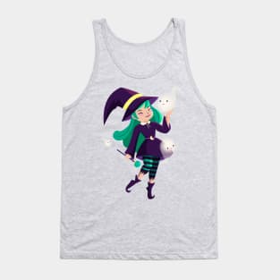 Witch With Ghosts Tank Top